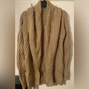 RVCA Women's Tan Cable Knit Cardigan